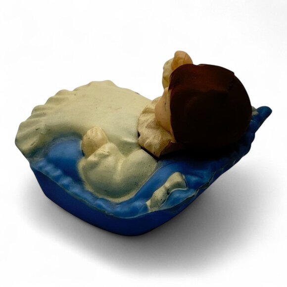 Retro Vintage Wilton Plastic Blue Baby Boy Cake Topper - Picture 3 of 6